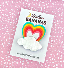 Load image into Gallery viewer, Rainbow On a Cloudy Day Brooch