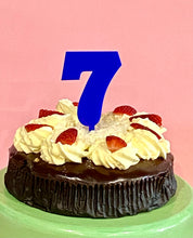 Load image into Gallery viewer, Navy Blue Number Cake Topper