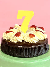 Load image into Gallery viewer, Pastel Yellow Number Cake Topper