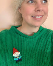 Load image into Gallery viewer, Garden Gnome Brooch
