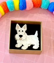 Load image into Gallery viewer, White Westie Dog Brooch