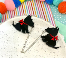 Load image into Gallery viewer, Scottie Dog Sweater Clips Red