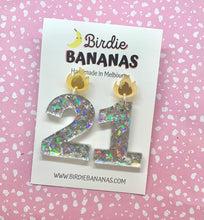 Load image into Gallery viewer, Birthday Candle Number Earrings