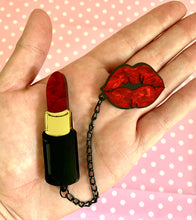 Load image into Gallery viewer, Lipstick Double Brooch