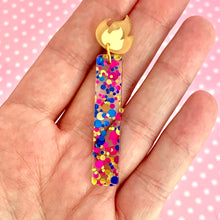 Load image into Gallery viewer, Birthday Candle Earrings Polka Dot