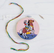 Load image into Gallery viewer, Cowgirl Premium Embroidery Kit