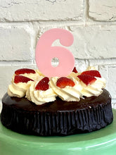 Load image into Gallery viewer, Pastel Pink Number Cake Topper