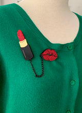 Load image into Gallery viewer, Lipstick Double Brooch