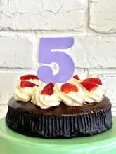 Load image into Gallery viewer, Pastel Purple Number Cake Topper