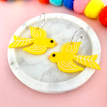 Load image into Gallery viewer, Yellow Bird Earrings