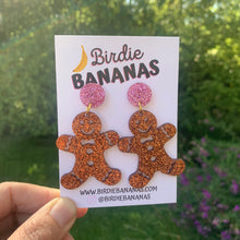Load image into Gallery viewer, Christmas Gingerbread Man Earrings
