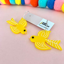 Load image into Gallery viewer, Yellow Bird Earrings