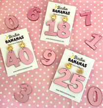 Load image into Gallery viewer, Birthday Candle Number Earrings