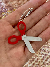 Load image into Gallery viewer, Red Scissor Earrings