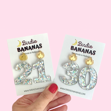Load image into Gallery viewer, Birthday Candle Number Earrings