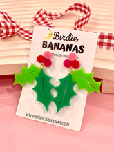 Load image into Gallery viewer, Christmas Holly Earrings