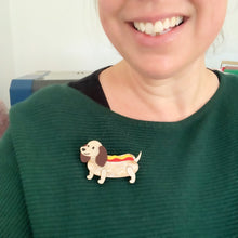 Load image into Gallery viewer, Sausage Dog Brooch