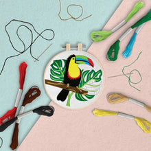 Load image into Gallery viewer, Toucan Embroidery By Numbers Craft Kit