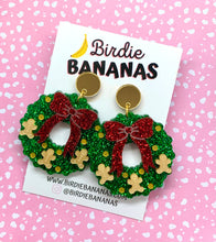 Load image into Gallery viewer, Christmas Wreath Earrings