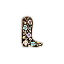 Load image into Gallery viewer, Floral Cowboy Boot Enamel Pin