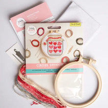 Load image into Gallery viewer, Jar of Hearts Cross Stitch Kit