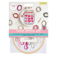 Load image into Gallery viewer, Jar of Hearts Cross Stitch Kit
