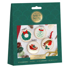Load image into Gallery viewer, Merry and Bright Embroidery Craft Kit