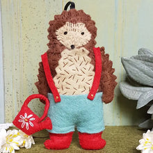Load image into Gallery viewer, Mr Hedgehog Gardener Felt Craft Mini Kit
