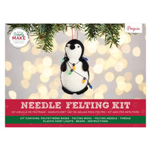 Load image into Gallery viewer, Penguin with Fairy Light Needle Felting Kit