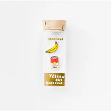 Load image into Gallery viewer, Pop Art Banana and Soup Earrings