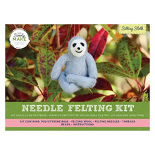 Load image into Gallery viewer, Sitting Sloth Needle Felting Kit