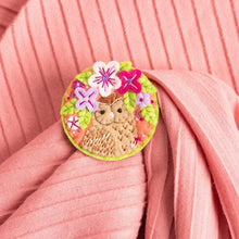 Load image into Gallery viewer, Tawny Owl Brooch Felt Craft Kit