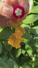 Load and play video in Gallery viewer, gold-sparkly-glitter-bunny-video