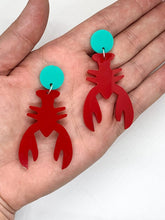 Load image into Gallery viewer, Tropical Red Lobster Earrings