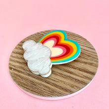 Load image into Gallery viewer, Rainbow On a Cloudy Day Brooch