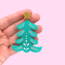 Load image into Gallery viewer, Festive Christmas Tree Earrings