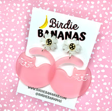 Load image into Gallery viewer, big acrylic cat earrings