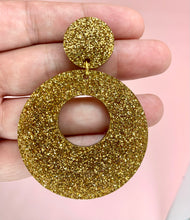 Load image into Gallery viewer, big gold disco hoops