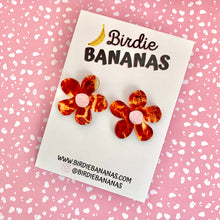 Load image into Gallery viewer, statement acrylic flower stud earrings