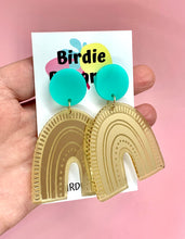 Load image into Gallery viewer, acrylic rainbow earrings