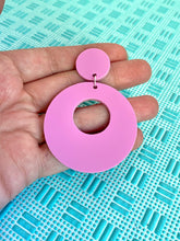 Load image into Gallery viewer, Purple Circle Hoop Earrings