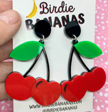 Load image into Gallery viewer, pin up cherry earrings