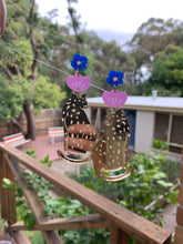 Load image into Gallery viewer, Gold  Mirror Leopard Earrings