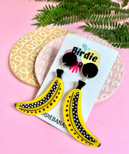Load image into Gallery viewer, big acrylic banana earrings