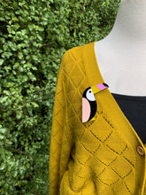 Load image into Gallery viewer, tropical bird acrylic brooch