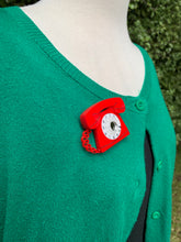 Load image into Gallery viewer, Red Retro Telephone Brooch