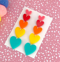 Load image into Gallery viewer, rainbow pride earrings