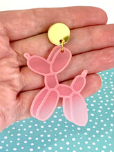 Load image into Gallery viewer, Balloon Poodle Earrings in Pink