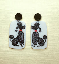 Load image into Gallery viewer, rockabilly pinup poodle earrings