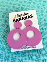 Load image into Gallery viewer, Purple Circle Hoop Earrings